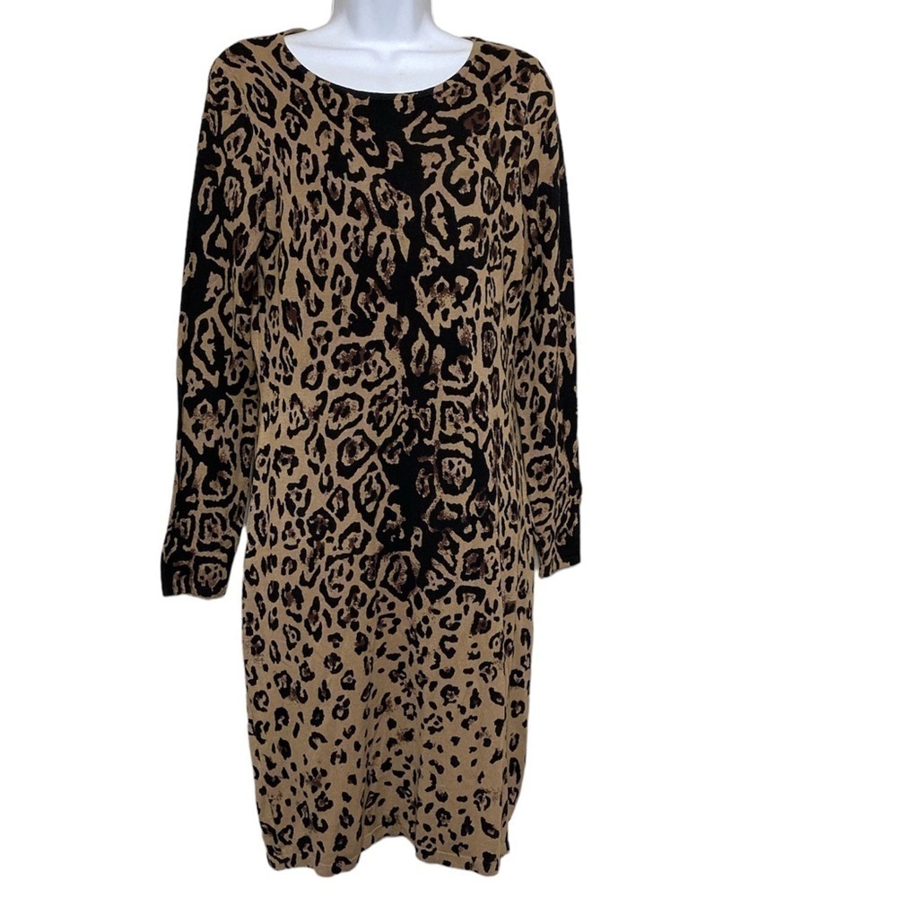 Philosophy mini casual Dress Leopard Printed women M y2k grandpa retro brown